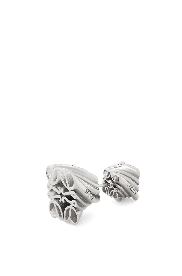 Twisted Anagram stud earring in sterling silver