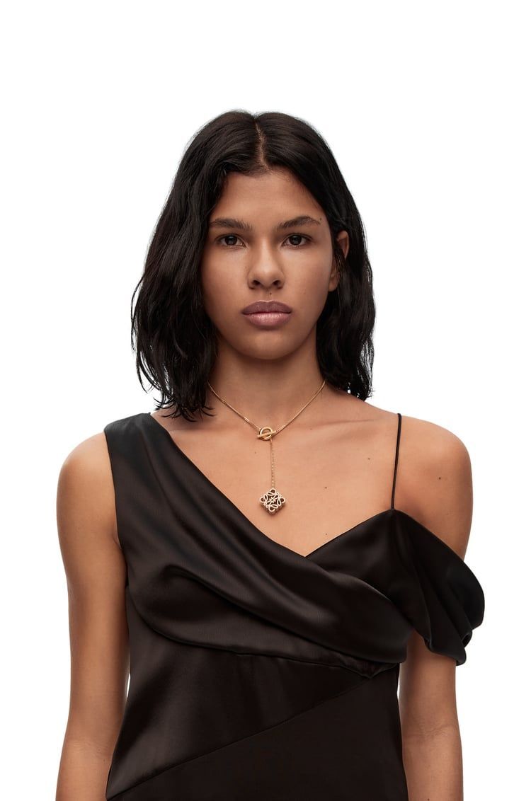Pave Anagram necklace in sterling silver and crystal