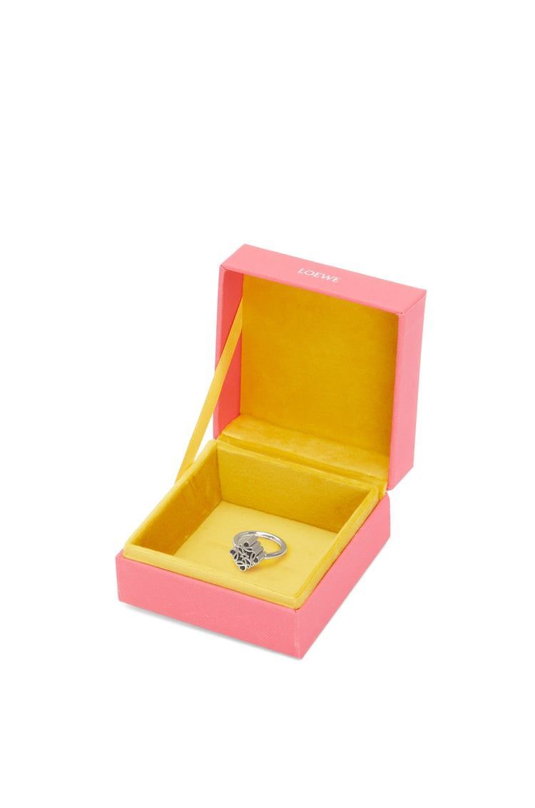 Single Anagram ring in sterling silver