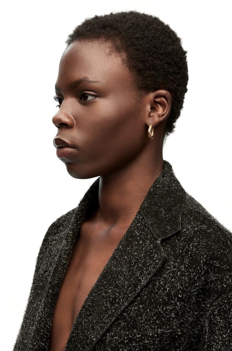Small nappa twist hoops in sterling silver