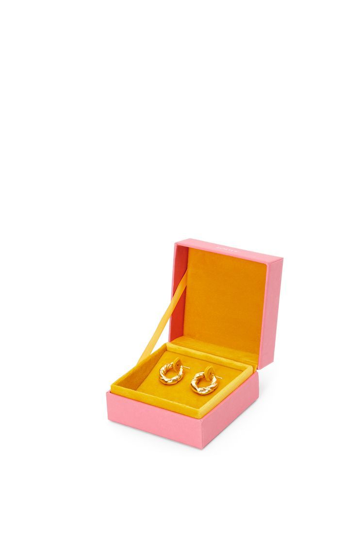 Small nappa twist hoops in sterling silver
