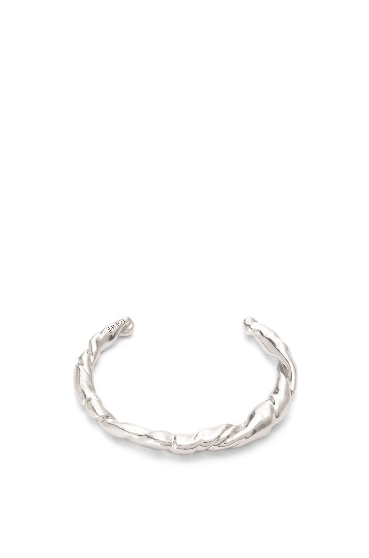 Thin nappa twist cuff in sterling silver