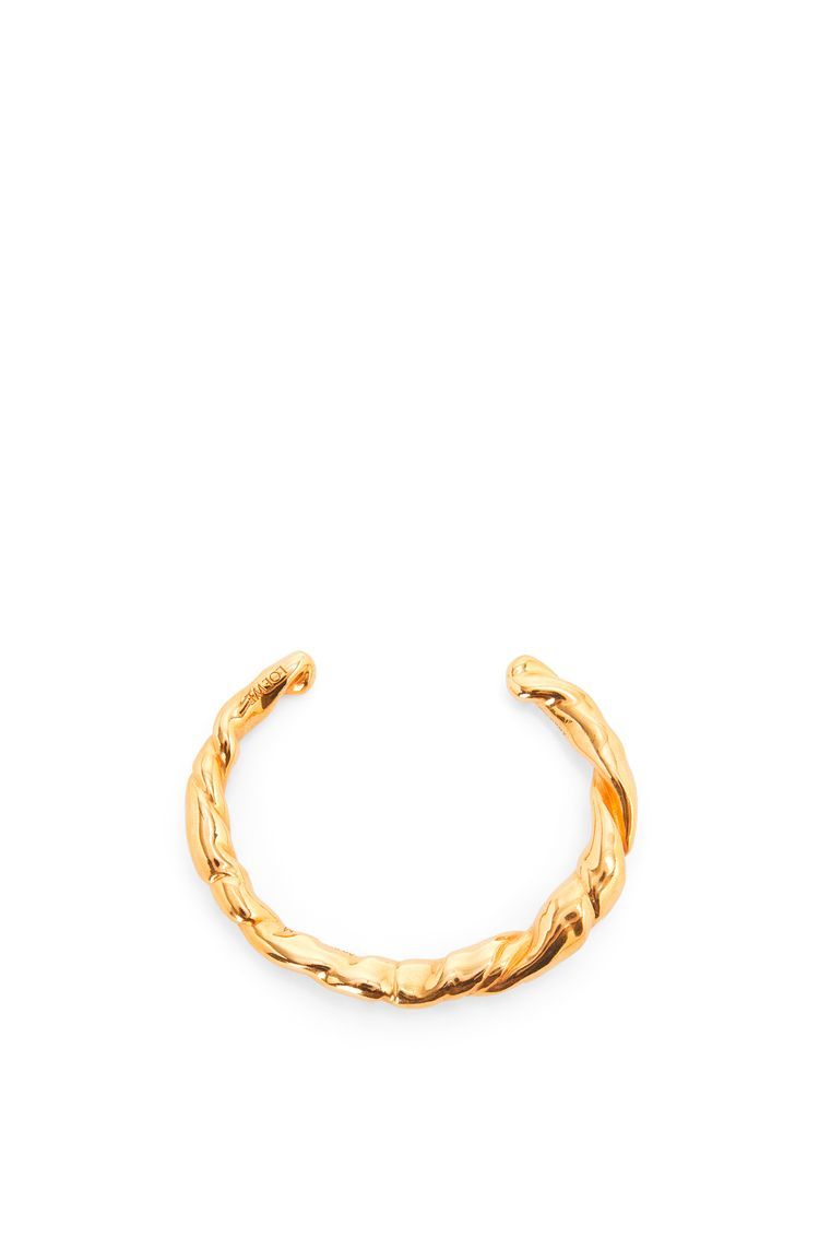 Thin nappa twist cuff in sterling silver