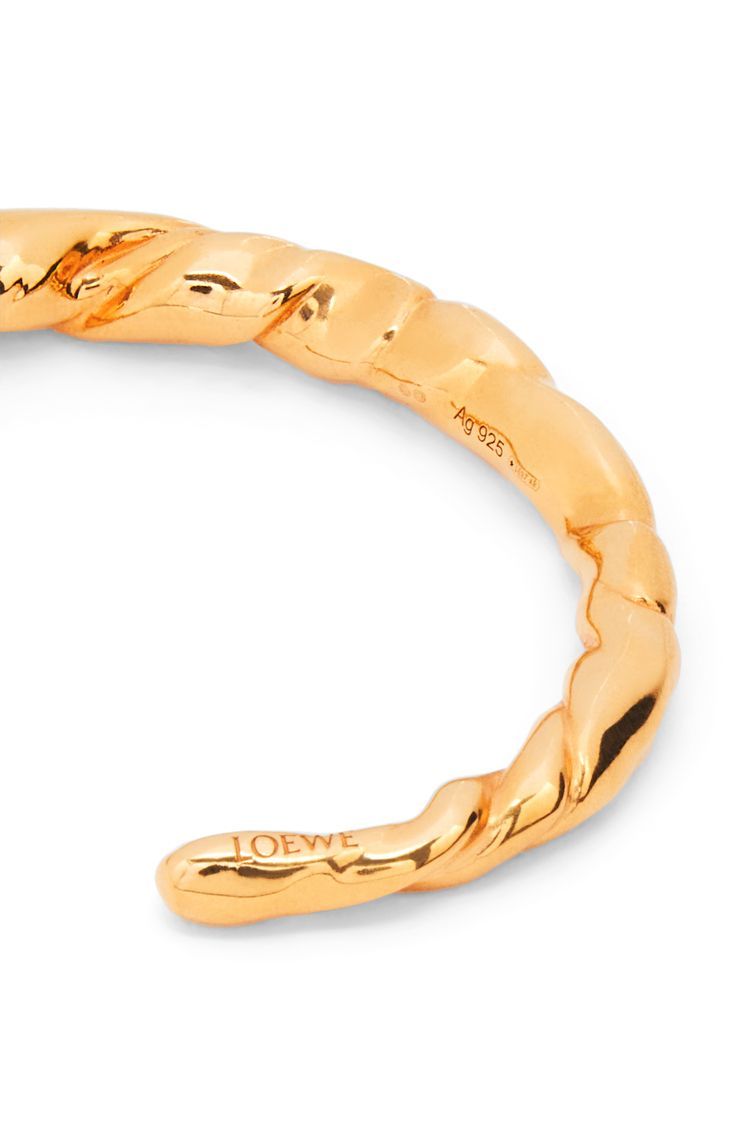 Thin nappa twist cuff in sterling silver