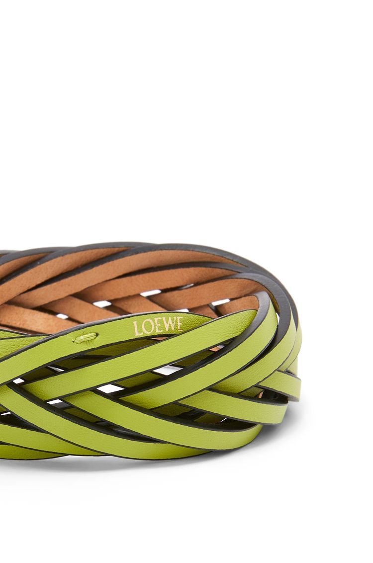 Braided bangle in classic calfskin