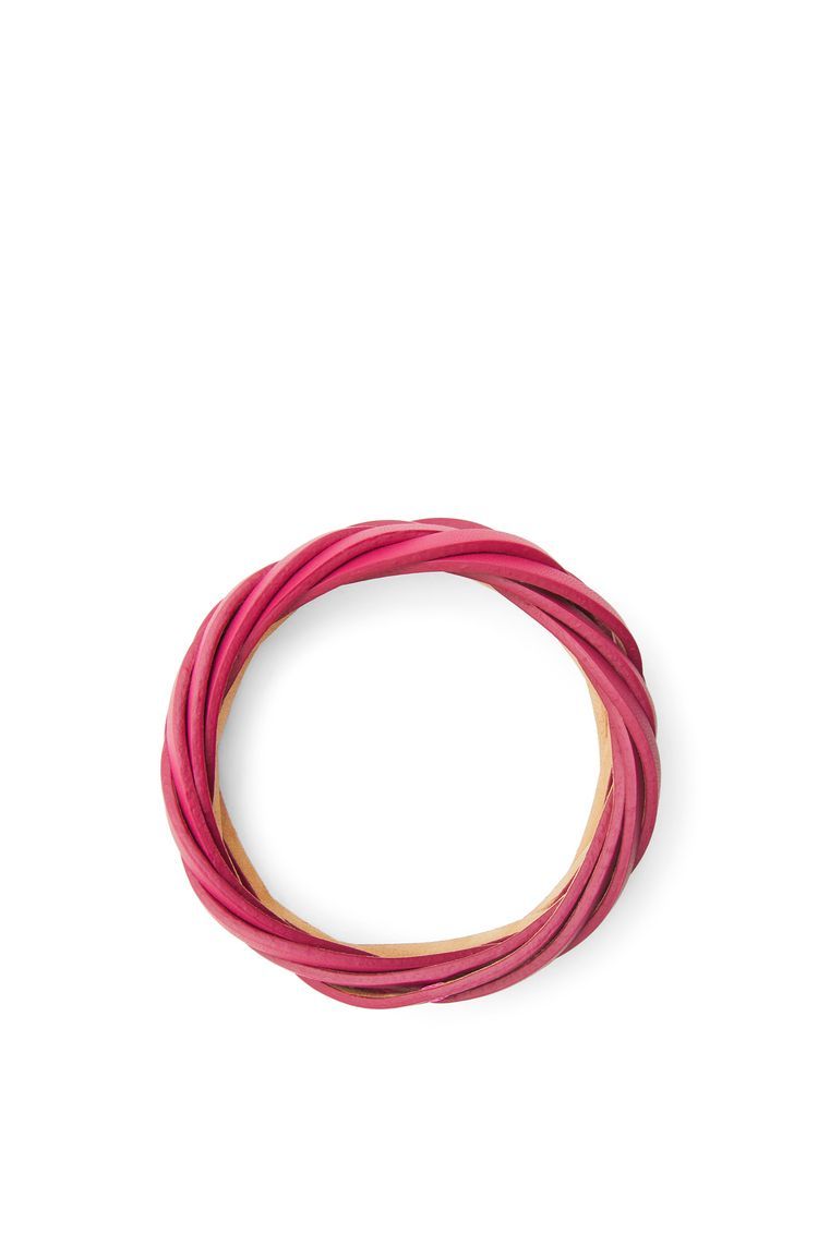 Braided bangle in classic calfskin