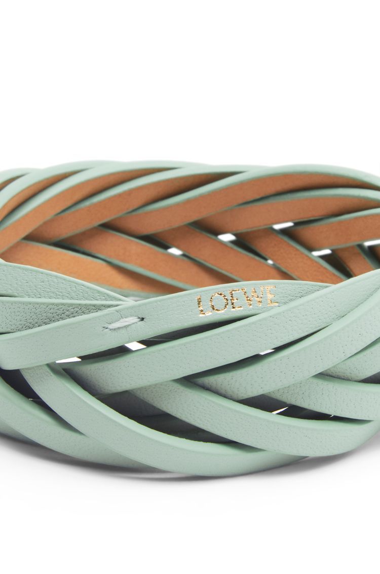Braided bangle in classic calfskin