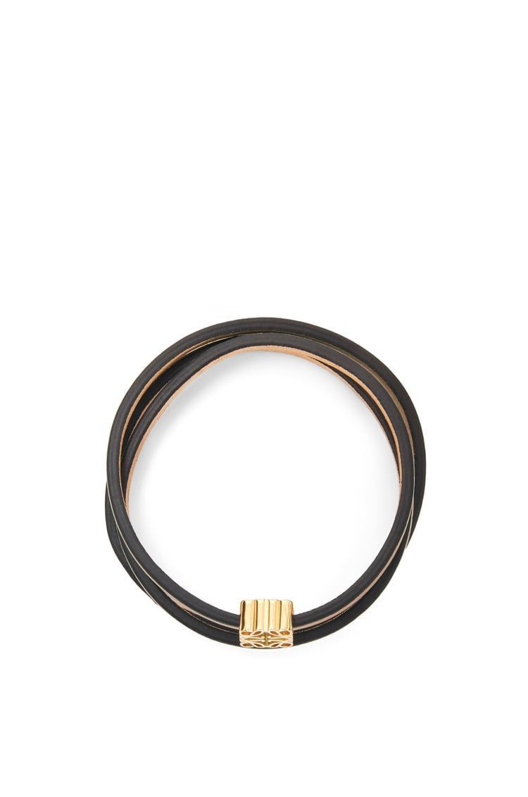 Twist bangle in calfskin