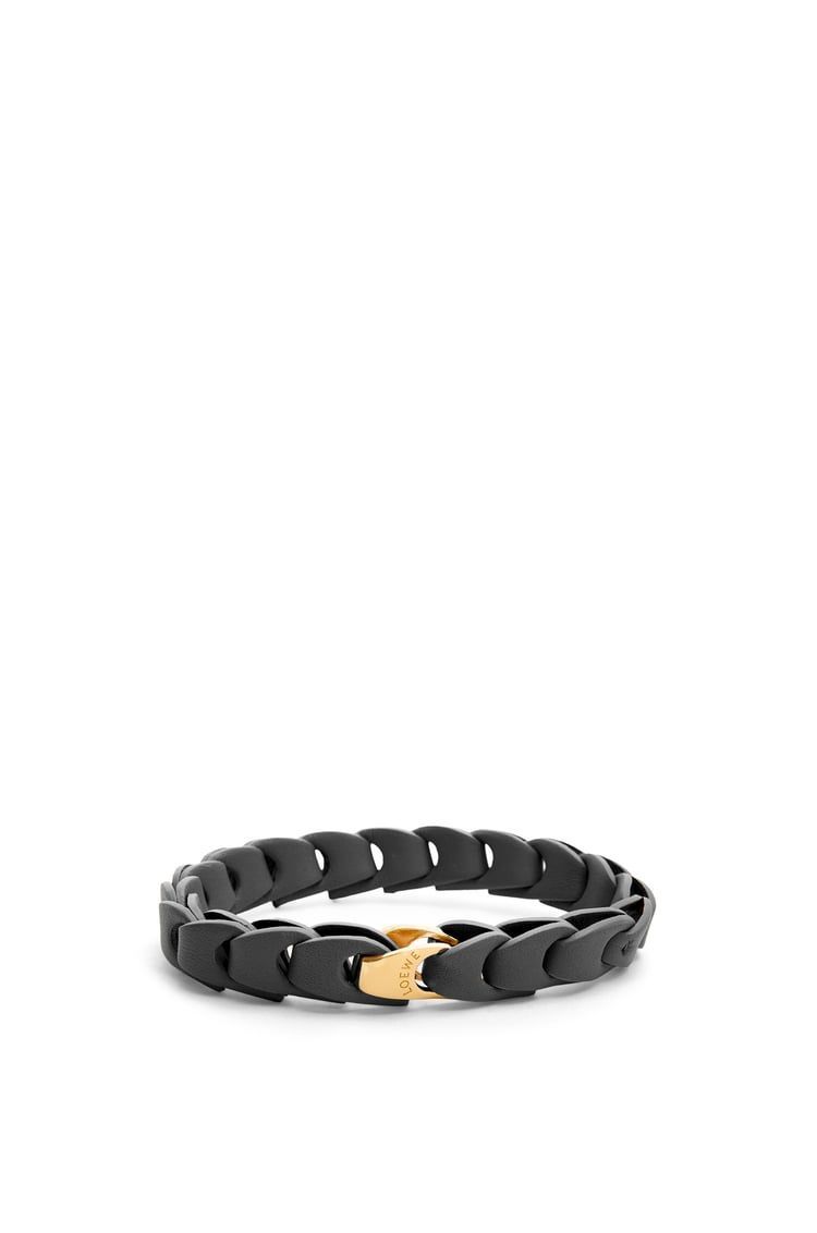 Woven bracelet in calfskin