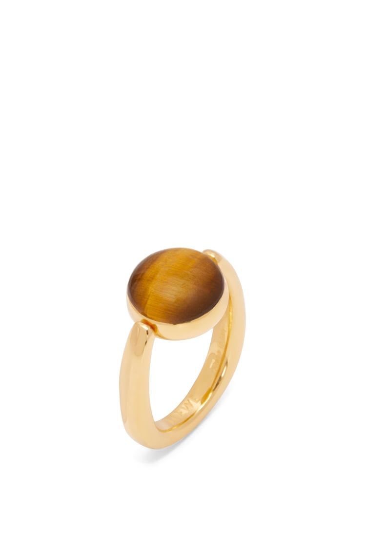 Anagram Pebble ring in sterling silver and tiger eye