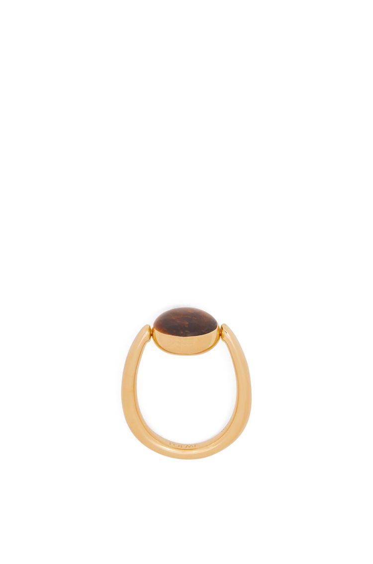 Anagram Pebble ring in sterling silver and tiger eye