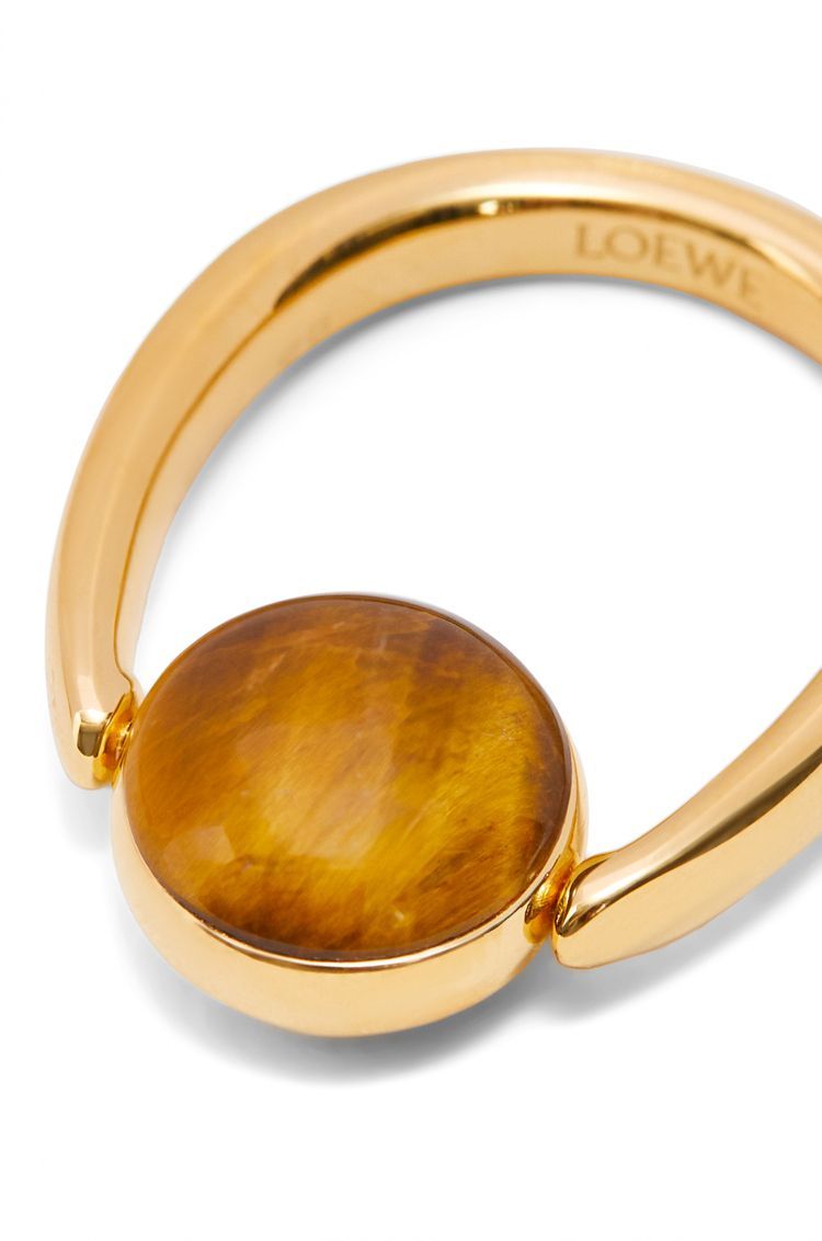 Anagram Pebble ring in sterling silver and tiger eye