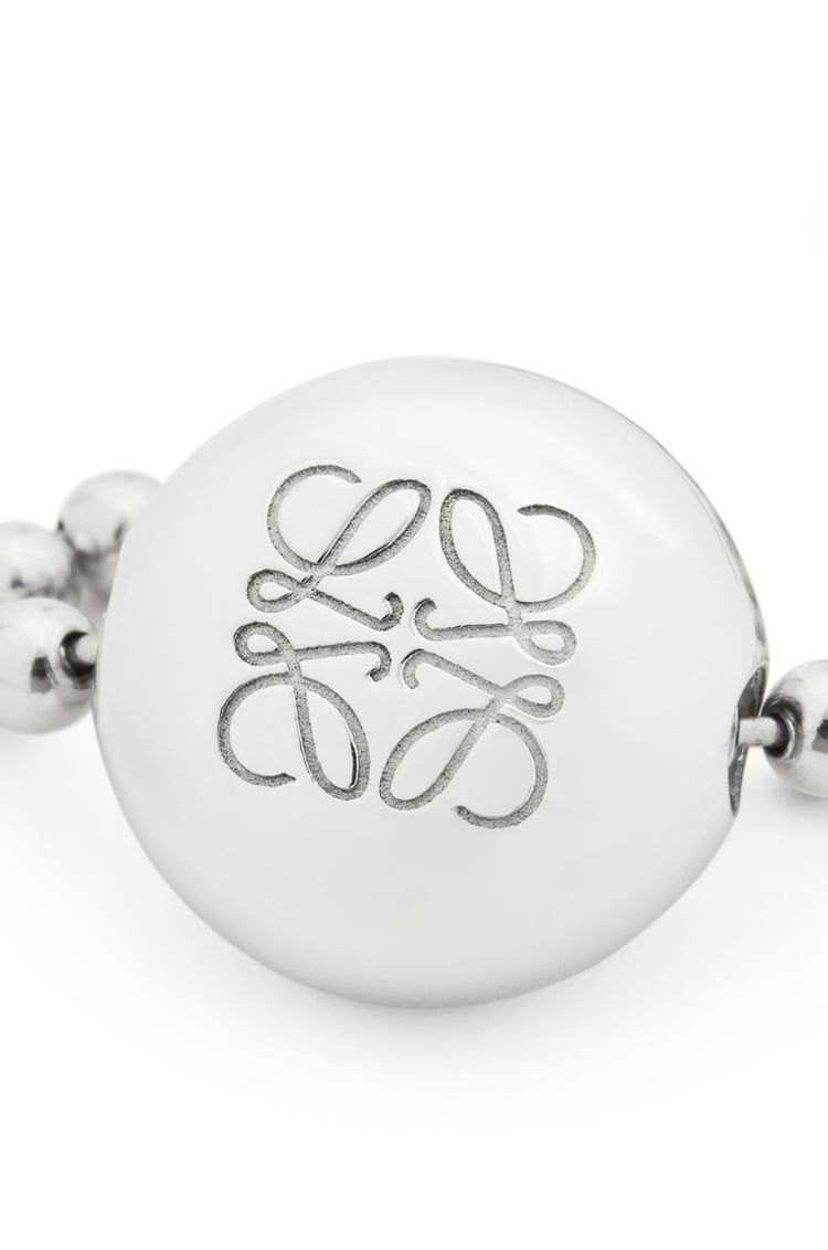 Anagram Pebble necklace in sterling silver and crystals
