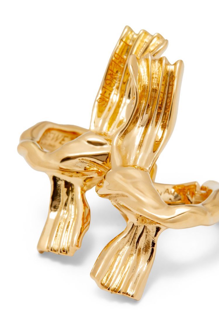 Knuckle Not earrings in gold