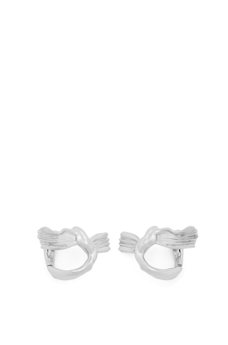 Knuckle Not earrings in white gold