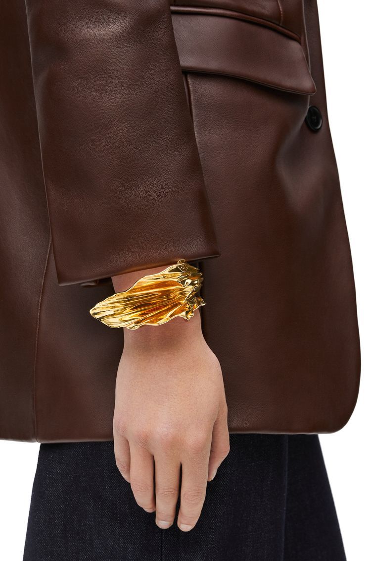 Pleated Fan cuff in sterling silver