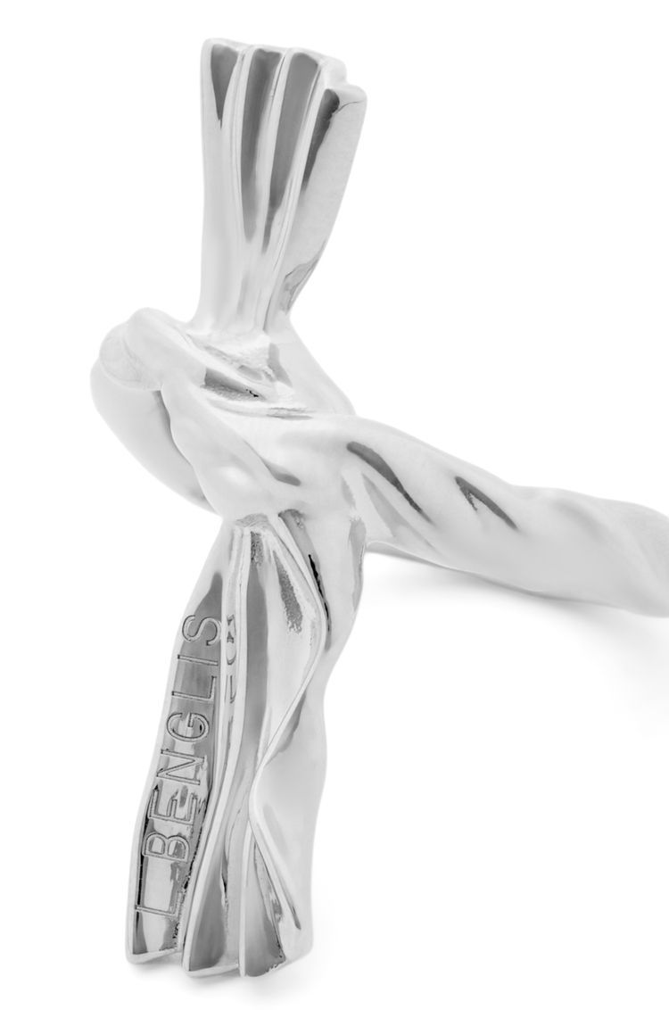 Knuckle Not ring in white gold