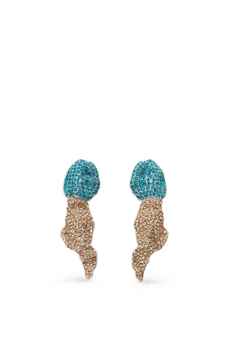 Glitter Fragment earrings in sterling silver and crystals