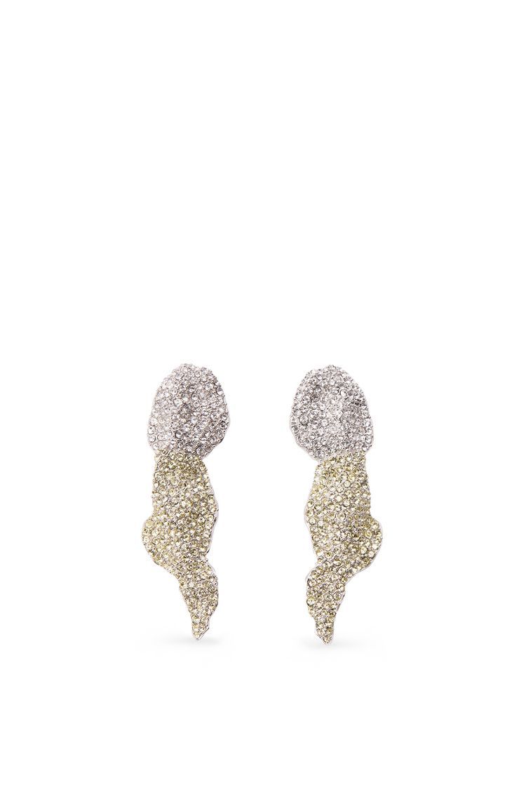 Glitter Fragment earrings in sterling silver and crystals