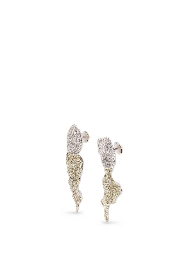Glitter Fragment earrings in sterling silver and crystals