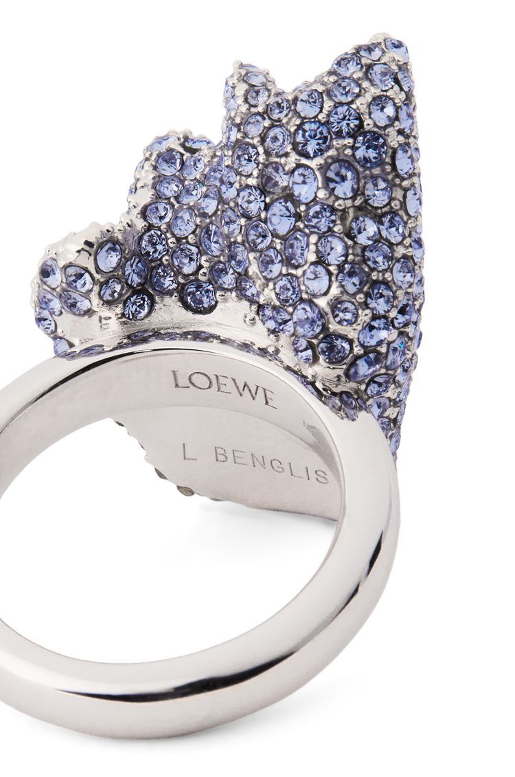 Glitter Fragment ring in sterling silver and crystals
