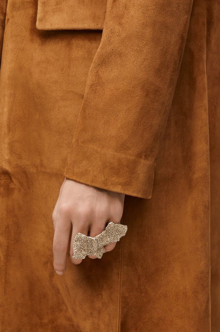 Glitter Fragment large ring in sterling silver and crystals