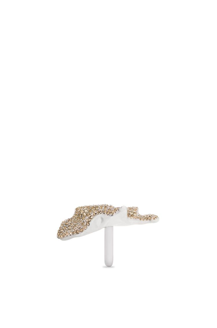 Glitter Fragment large ring in sterling silver and crystals