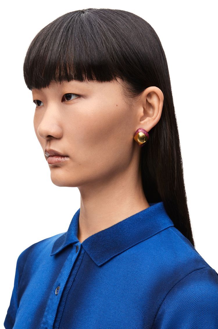 Foam Drip earrings in sterling silver and enamel