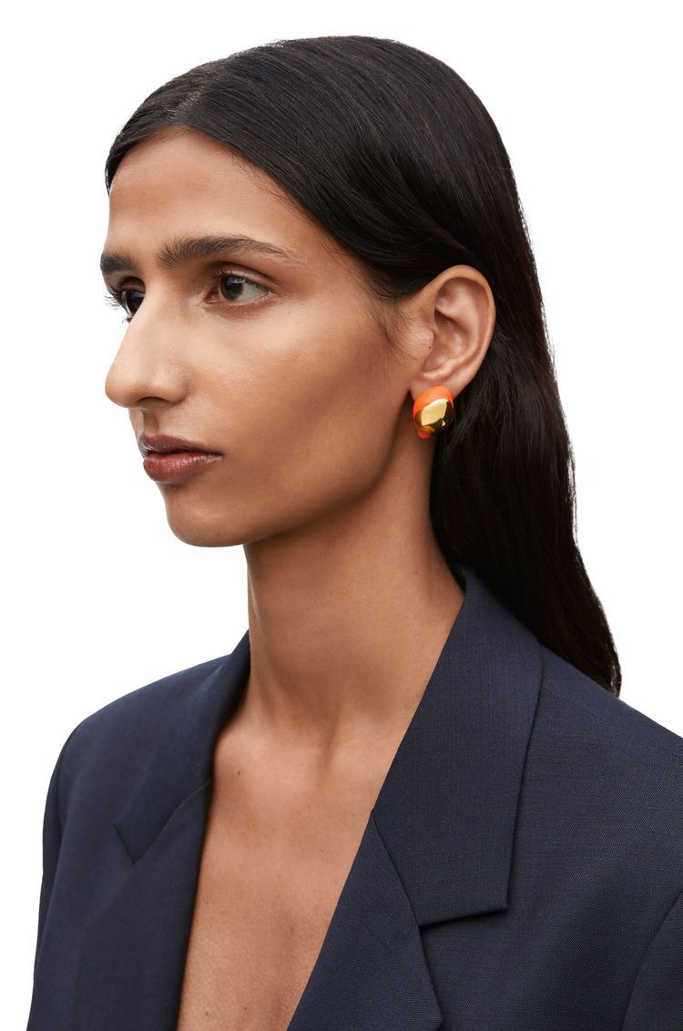 Foam Drip earrings in sterling silver and enamel