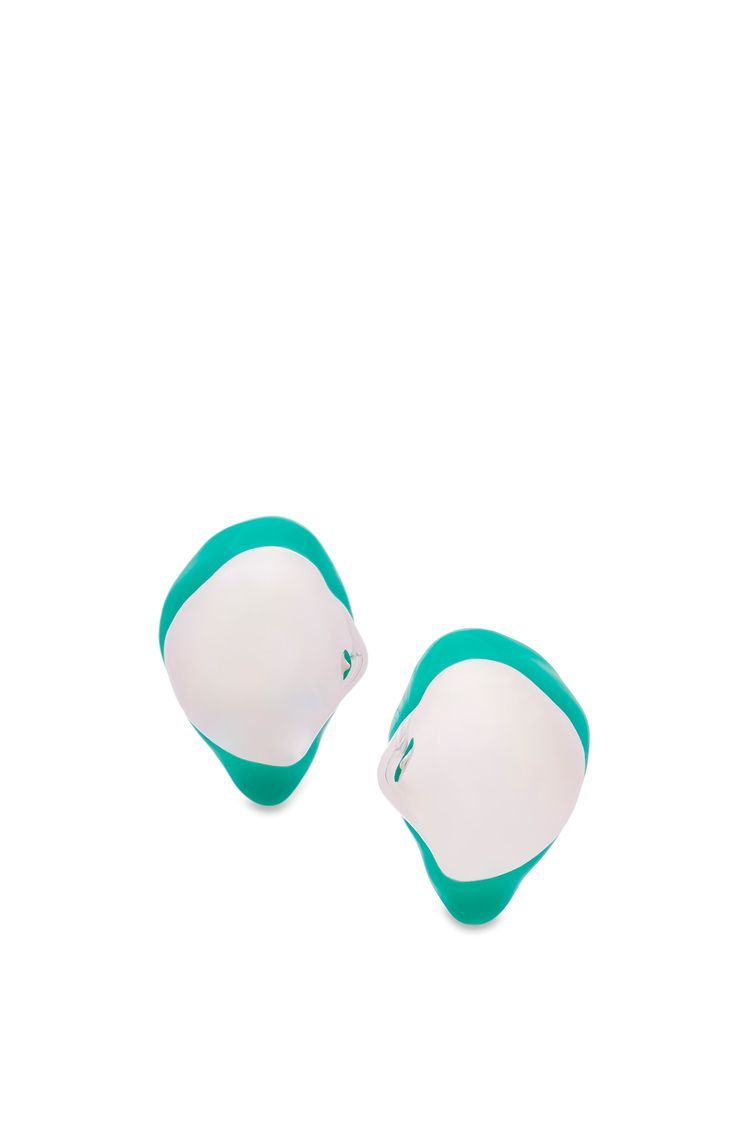 Foam Drip earrings in sterling silver and enamel