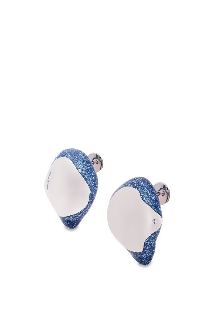 Foam Drip earrings in sterling silver and enamel