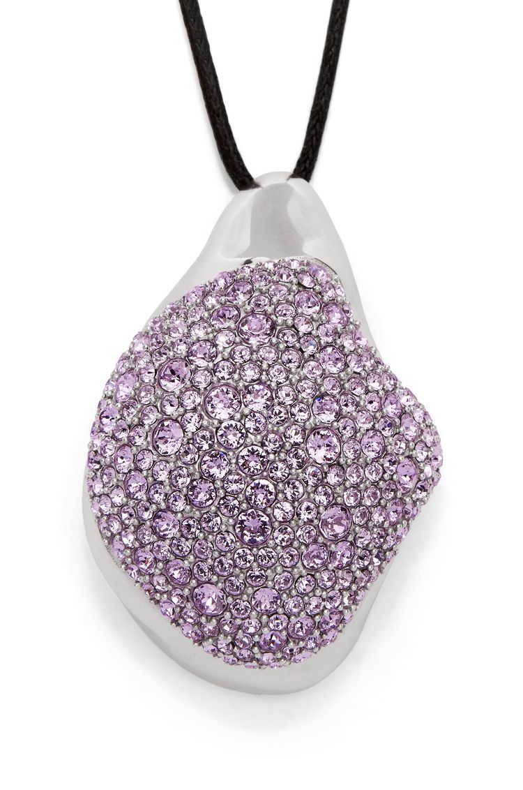 Foam Drip pendant necklace in sterling silver and crystals