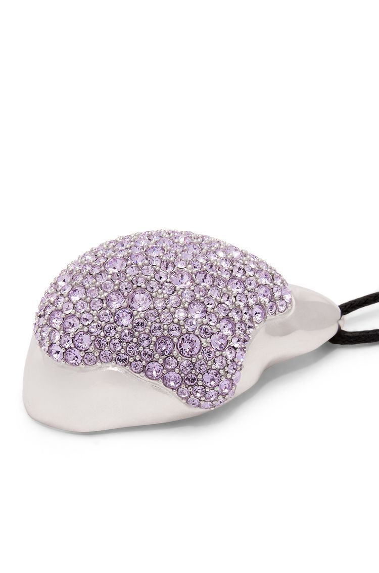 Foam Drip pendant necklace in sterling silver and crystals