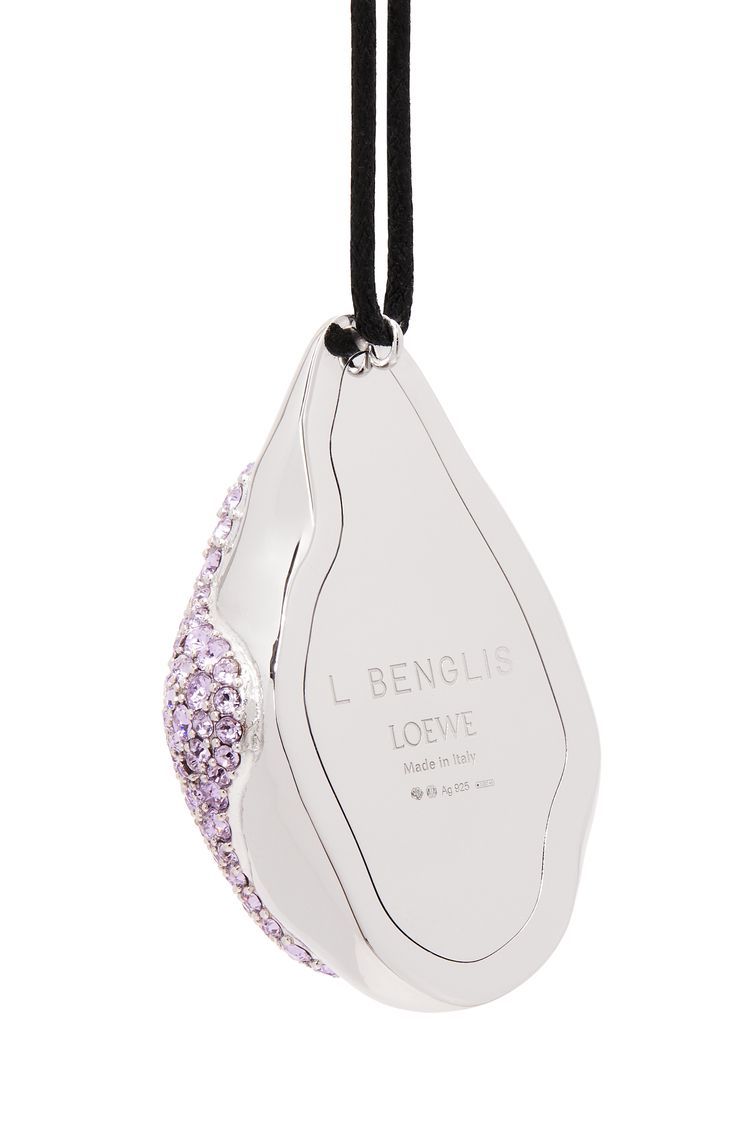 Foam Drip pendant necklace in sterling silver and crystals