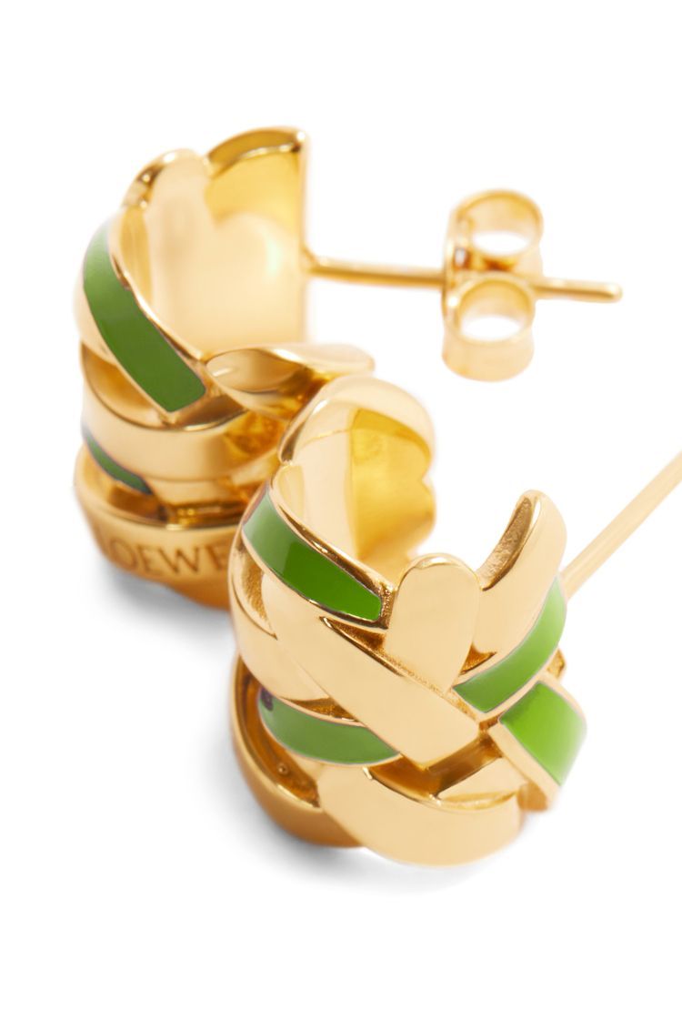 Nest small hoop earrings in sterling silver and enamel