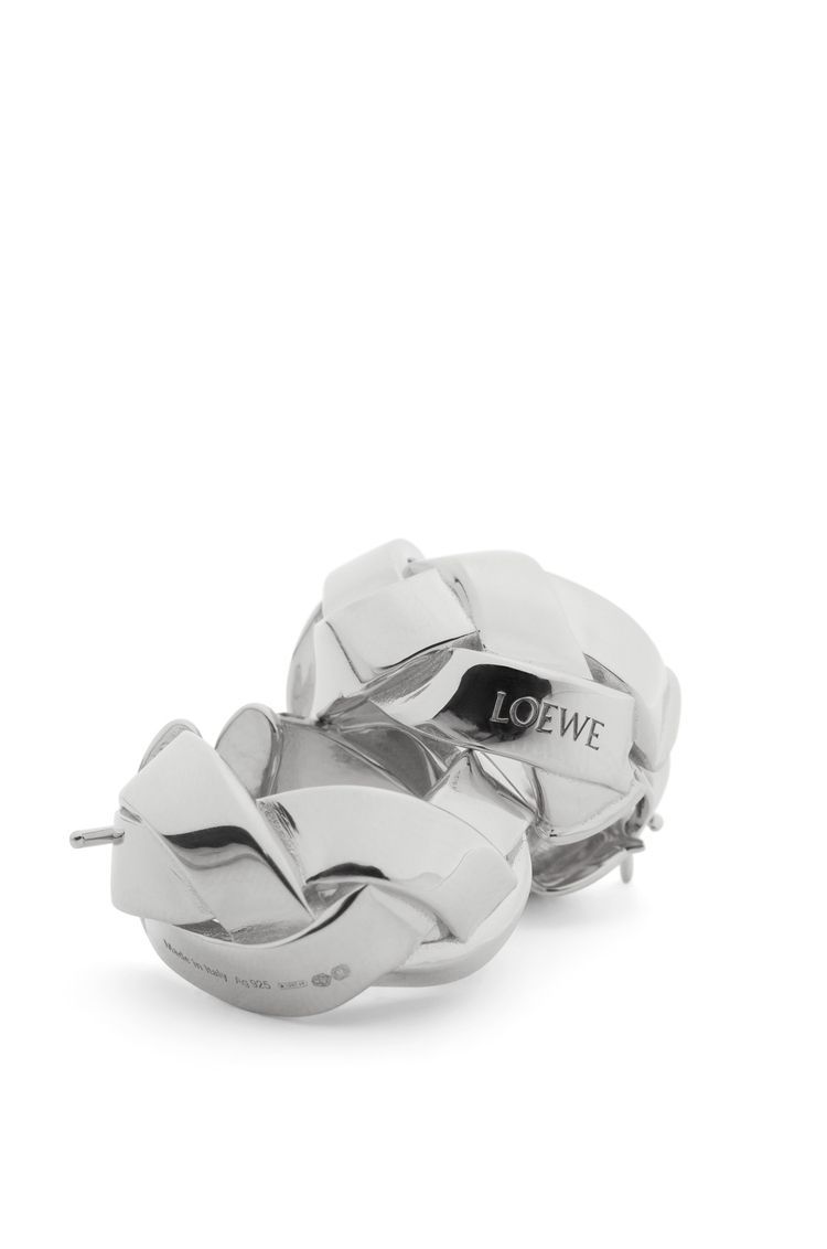 Nest hoop earrings in sterling silver