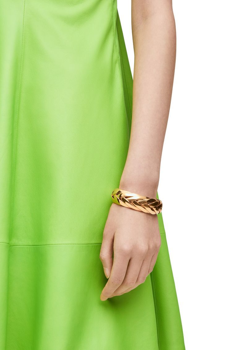 Large braided cuff in sterling silver