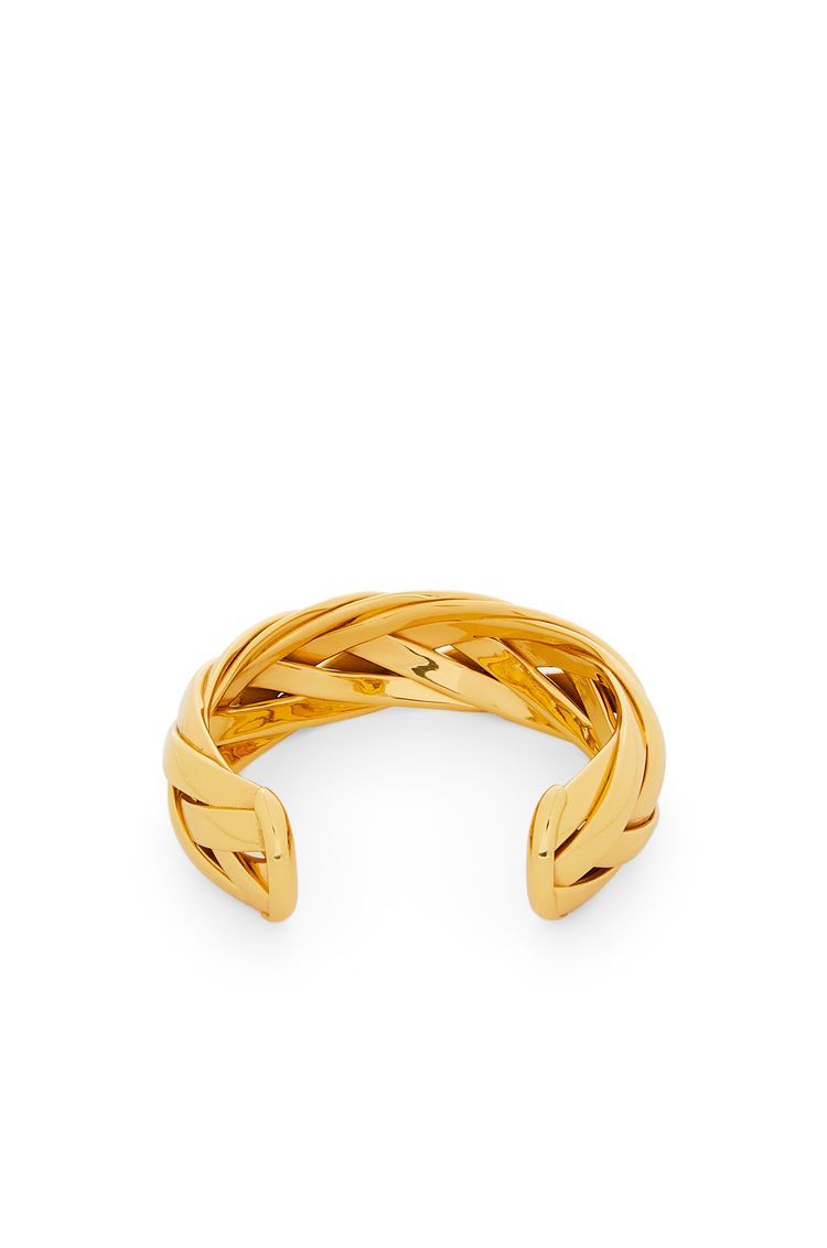 Large braided cuff in sterling silver