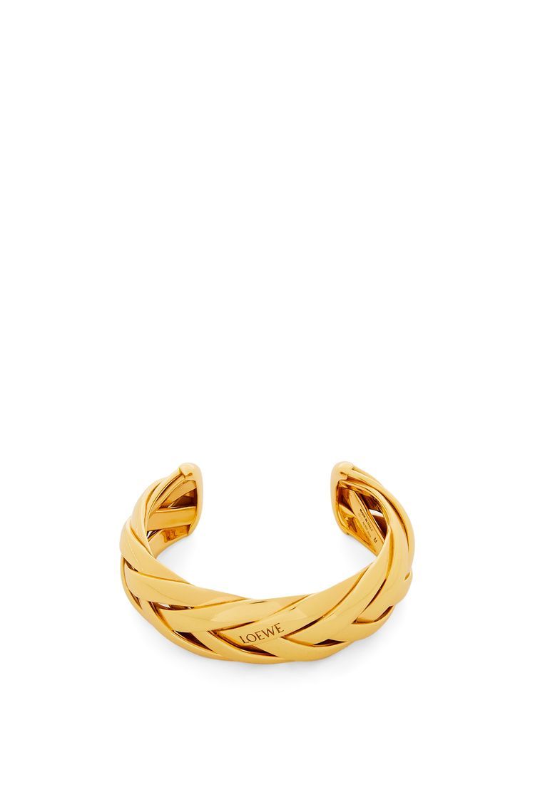 Large braided cuff in sterling silver