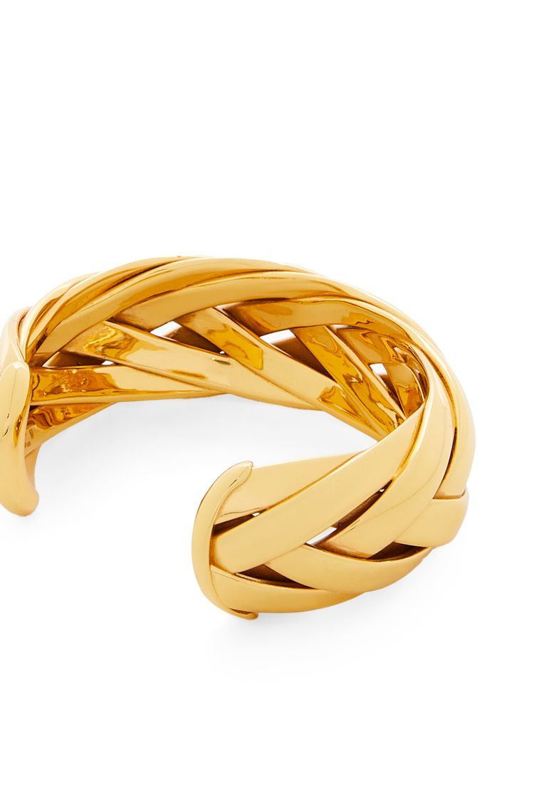 Large braided cuff in sterling silver