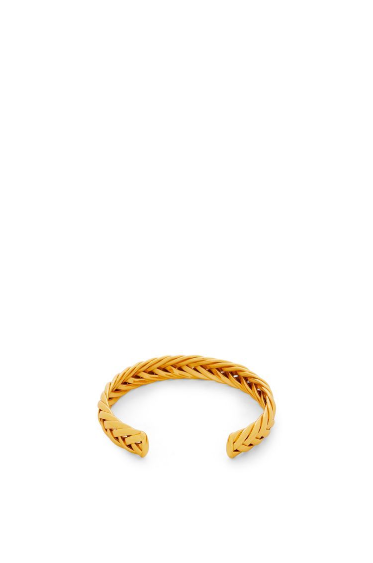 Thin braided cuff in sterling silver