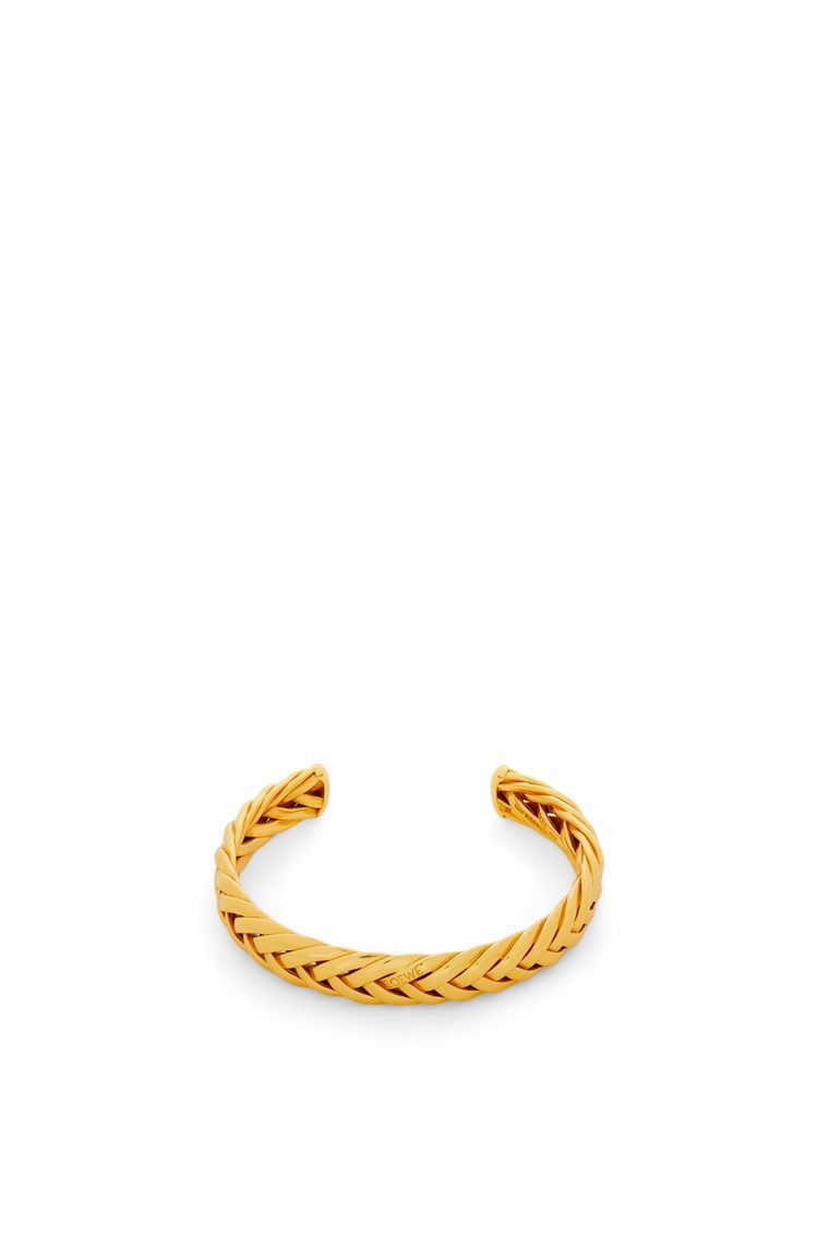 Thin braided cuff in sterling silver