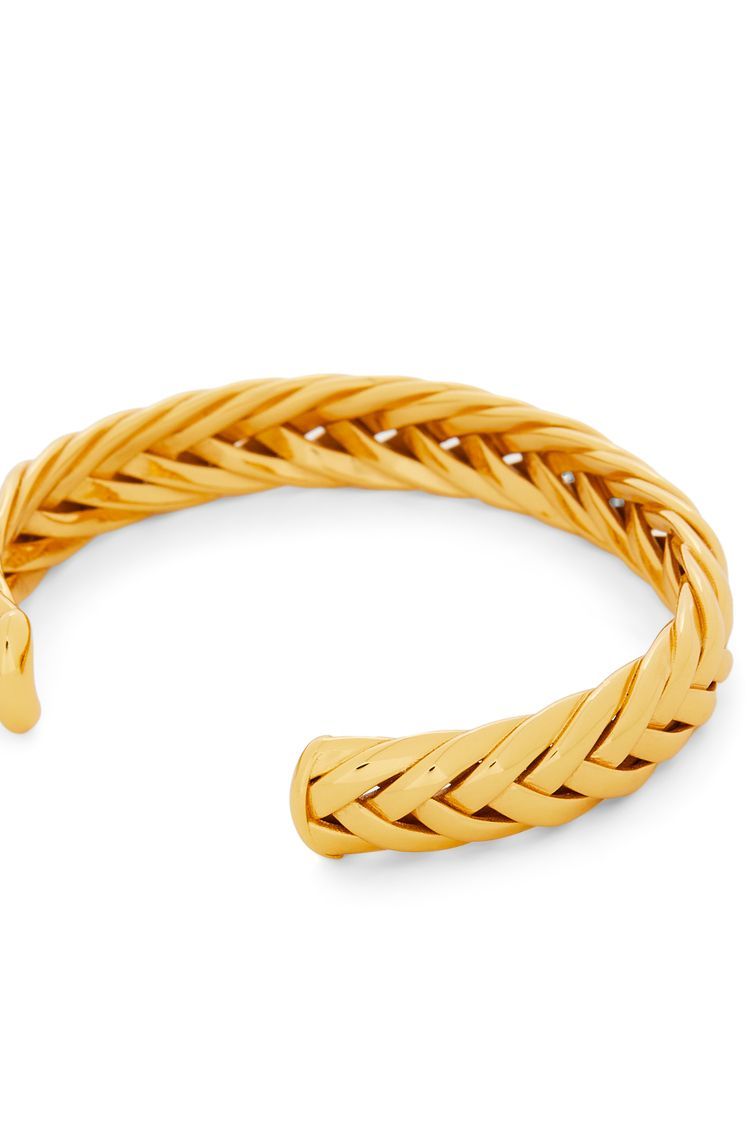 Thin braided cuff in sterling silver