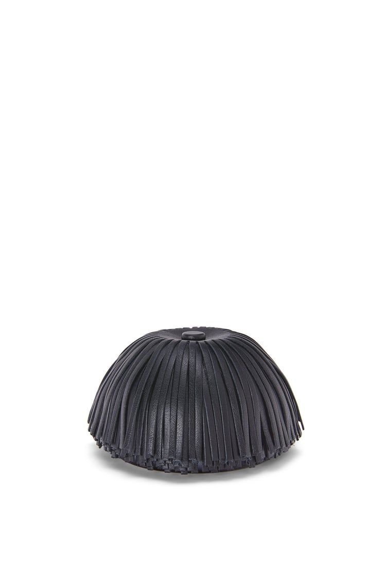 Small tassel box in ceramic and calfskin