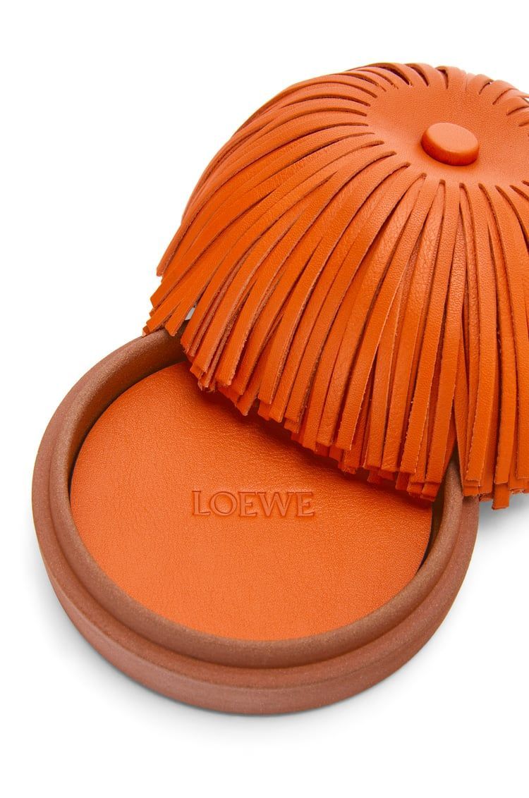 Small tassel box in ceramic and calfskin