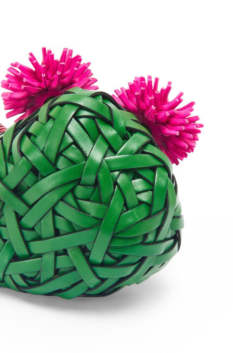 Cactus doorstop in stone and calfskin