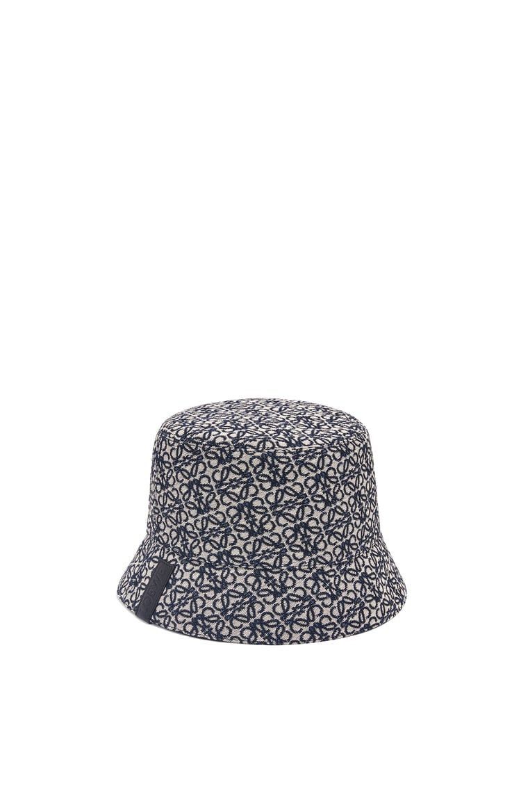 Reversible bucket hat in Anagram jacquard and nylon
