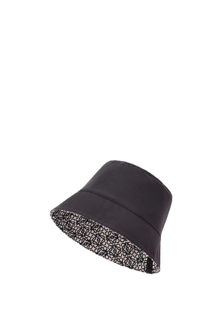 Reversible bucket hat in Anagram jacquard and nylon