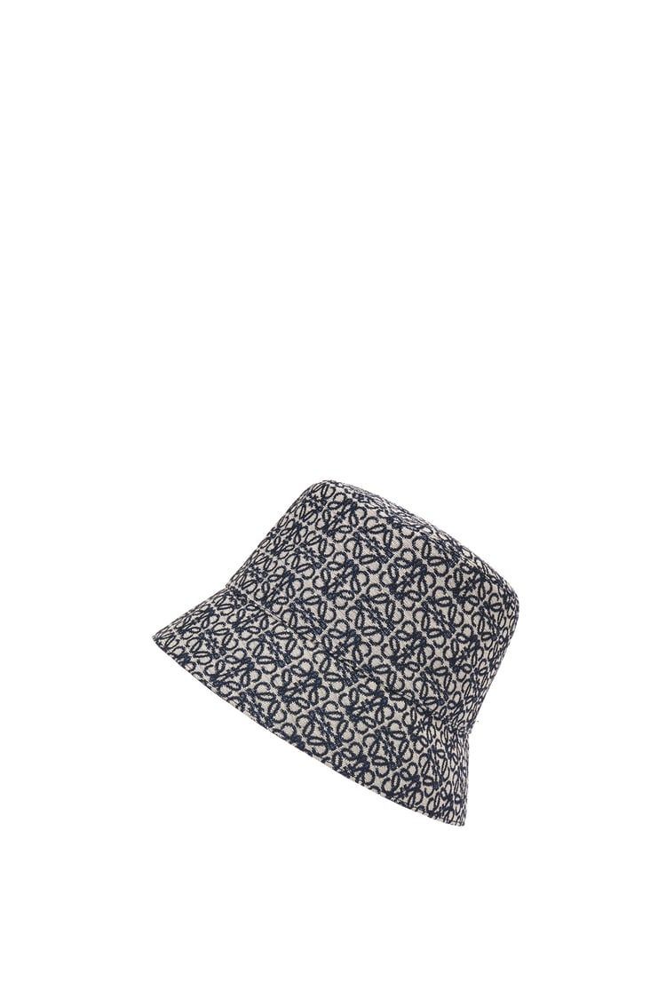 Reversible bucket hat in Anagram jacquard and nylon