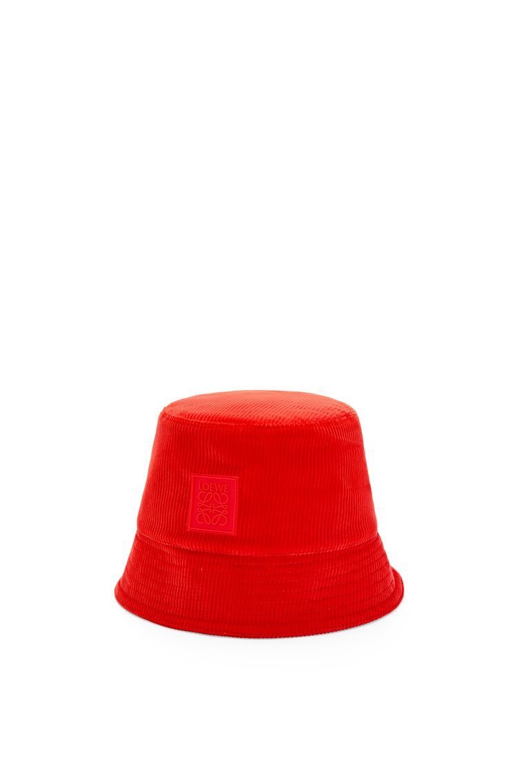 Patch bucket hat in corduroy